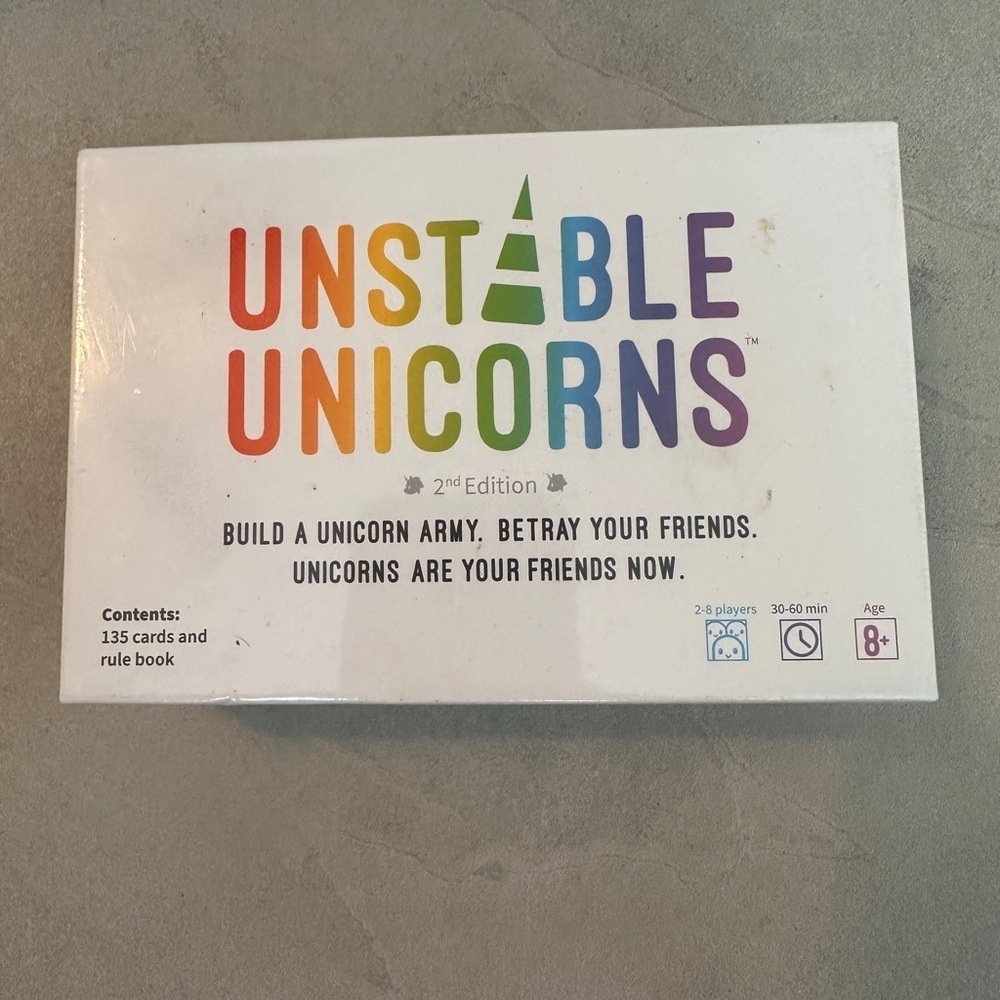 TeeTurtle TEE3678UUBSG1 Unstable Unicorns Card Game, SEALED, NEW